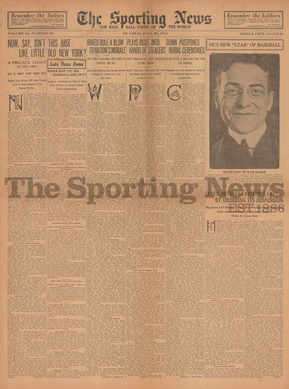 1910's - 1930's Sporting News, Baseball Magazine and Newspaper